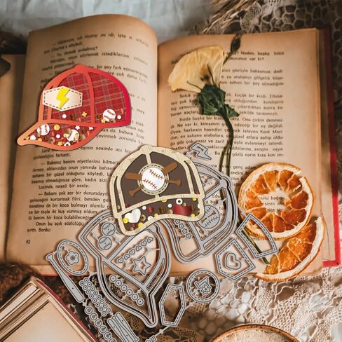 GLOBLELAND Baseball Cap Cutting Dies Metal Hat Shake Die Cuts Sports Cap Background Cutting Embossing Templates for Scrapbooking Crafts Paper Cards Making in Saudi Arabia