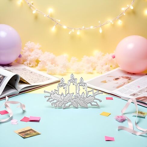 Birthday Candle Mould Cutting Dies, for DIY Scrapbooking Photo Album Decorative Embossing Paper Dies for Card Making Templated in Saudi Arabia