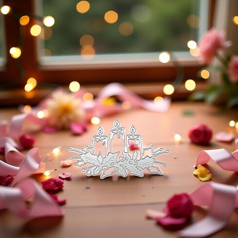 Birthday Candle Mould Cutting Dies, for DIY Scrapbooking Photo Album Decorative Embossing Paper Dies for Card Making Templated in Saudi Arabia