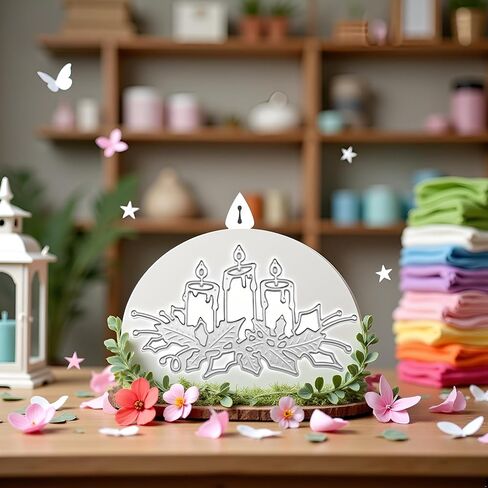 Birthday Candle Mould Cutting Dies, for DIY Scrapbooking Photo Album Decorative Embossing Paper Dies for Card Making Templated in Saudi Arabia