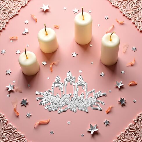 Birthday Candle Mould Cutting Dies, for DIY Scrapbooking Photo Album Decorative Embossing Paper Dies for Card Making Templated in Saudi Arabia