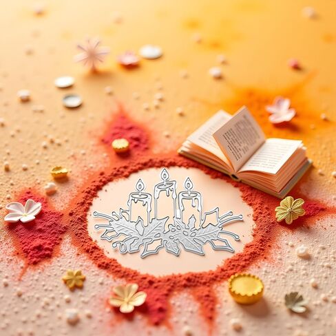 Birthday Candle Mould Cutting Dies, for DIY Scrapbooking Photo Album Decorative Embossing Paper Dies for Card Making Templated in Saudi Arabia