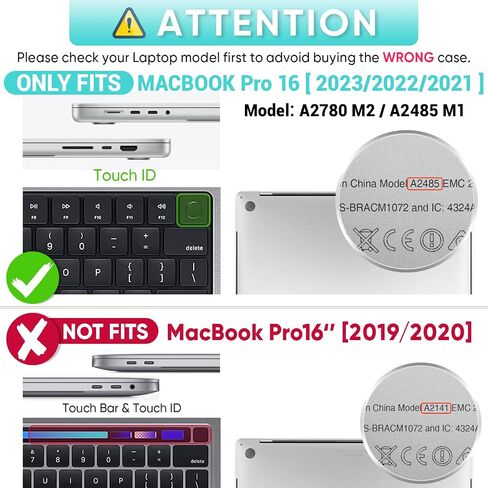 تم تصميم SEYMAC لـ MacBook Pro 14 بوصة 2023/2021 الإصدار M3 M2 A2779 M1 A2442 Pro Max Huchive Rugged Shell Case With Anti Slip Stand for MacBook Pro 14 "، Blue in Kuwait