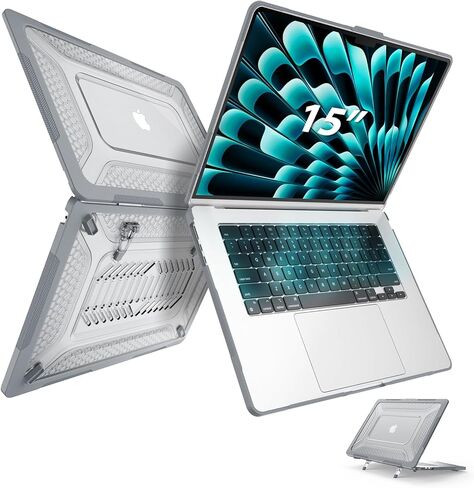 SEYMAC Designed Case for MacBook Pro 14 Inch 2023/2021 Release M3 M2 A2779 M1 A2442 Pro Max Heavy Duty Rugged Hard Shell Case Cover with Anti-Slip Stand for MacBook Pro 14", Blue in Kuwait