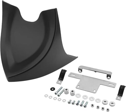 تناسب Harley Touring Sportster Fit for Softail Motorcycle Chin Fairing Mudguard Lower Front Air Dam Cover (Light Black) in Kuwait