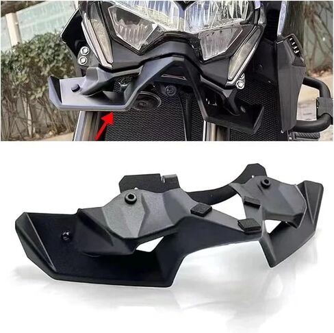 مناسب لـ Kawasaki Z-900 2020 2021 2022 مجموعة جناح الدراجات النارية جناح مجموعة المفسد الكربون الواجهة الوهمية السفلية Forz900 (نمط الكربون) in Kuwait
