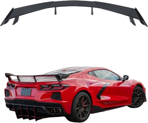 استبدال المفسد الأسود اللامع الجناح الخلفي لـ Corvette C8 2020 2021 2022 2023 2024 in Saudi Arabia