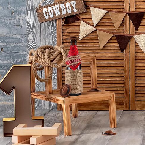 Hercicy 48 PCS Mini Cowboy Hat for Crafts Mini Cowgirl Hat مع مجموعة Bandana الحمراء ، Paisley Western for Western Wedding Wedding in Saudi Arabia