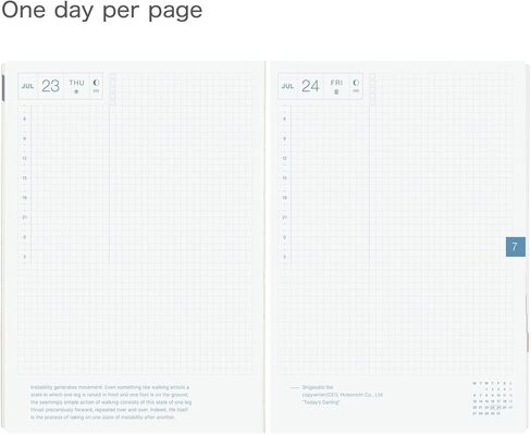 Hobonichi Techo Hon A5 2026 - Paper Series: Black Gingham (English ، Januar Start Planner) in Saudi Arabia