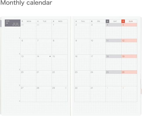 Hobonichi Techo Hon A5 2026 - Paper Series: Black Gingham (English ، Januar Start Planner) in Saudi Arabia