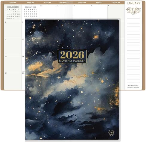 Bloom Daily Planners 2026 كتاب تقويم مخطط شهري (يناير 2026 - ديسمبر 2026) - كبير 9 "× 12" منظم جدول أعمال الأزهار - حفل حديقة in Saudi Arabia