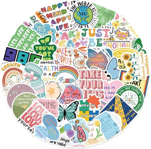 50PCS Breast Cancer Awareness Stickers,Pink Ribbon Stickers,Caring for Women's Health Waterproof Vinyl Stickers Decals for Laptop Bike Gifts for The People Care About Women in Kuwait