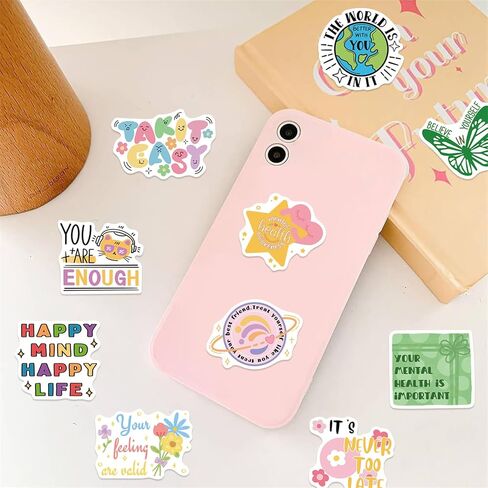 50PCS Breast Cancer Awareness Stickers,Pink Ribbon Stickers,Caring for Women's Health Waterproof Vinyl Stickers Decals for Laptop Bike Gifts for The People Care About Women in Kuwait