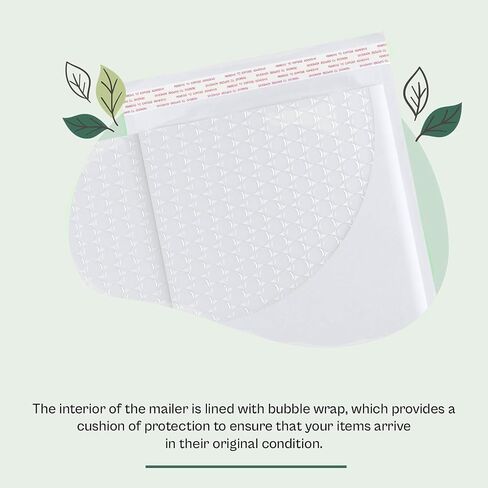أبيض Kraft Bubble Mailer ، 10.5 × 16 بوصة ، 100 حزمة ، مرسلات مظروف شحن مبطن ، ختم ذاتي وشريط قشر in Saudi Arabia