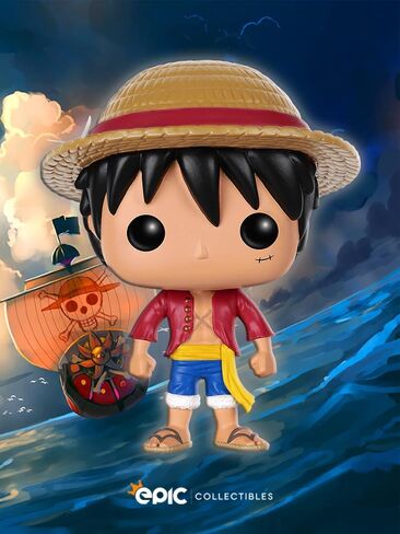 Pop Anime: One Piece - Monkey D. Luffy Vinyl Figure Included with Box Protector Compatible for Funko in Kuwait