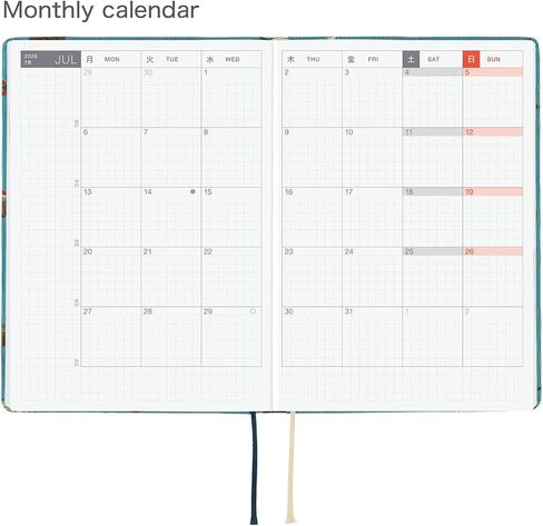 Hobonichi Techo Hon A6 2026 - Bow & Tie: In The English (English ، Januar Start Planner) in Saudi Arabia