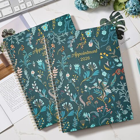 2026 Appointment Book - 2026 Daily Hourly Planner, Jan 2026 - Dec 2026, Appointment Book 2026, Large Planners Weekly Monthly, 8.5" x 11", Planners with 30-Minute Interval - Green Floral in Saudi Arabia