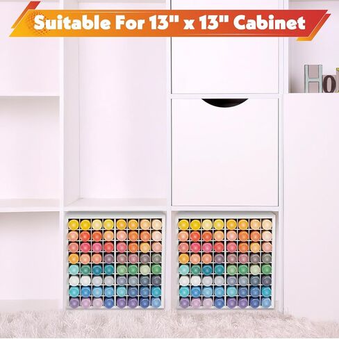 64 Grids Craft Paint Storage Organizer, Wall-mountable Paints Holder, Stackable Paint Bottle Rack Stand for 2oz Acrylic Craft Paints in Saudi Arabia