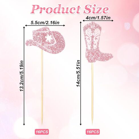 32pcs رعاة البقر القبعات أحذية كب كيك أعلى القبعات ، أغطية كعكة رعاة البقر اللامعة ، زينة حفلات رعاة البقر ، مناسبة للحفلات ذات الطابع الغربي ، حمام الأطفال ، حفلات أعياد الميلاد in Kuwait