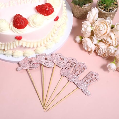 32pcs رعاة البقر القبعات أحذية كب كيك أعلى القبعات ، أغطية كعكة رعاة البقر اللامعة ، زينة حفلات رعاة البقر ، مناسبة للحفلات ذات الطابع الغربي ، حمام الأطفال ، حفلات أعياد الميلاد in Kuwait