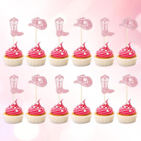 32pcs رعاة البقر القبعات أحذية كب كيك أعلى القبعات ، أغطية كعكة رعاة البقر اللامعة ، زينة حفلات رعاة البقر ، مناسبة للحفلات ذات الطابع الغربي ، حمام الأطفال ، حفلات أعياد الميلاد in Kuwait