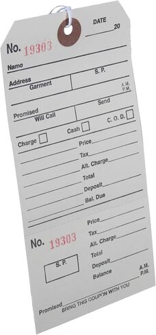 SSWBasics 3W x 6H inch Strung Off-White Perforated Alteration Tags - Box of 500 in Saudi Arabia