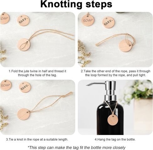 تسميات خشبية مصنوعة يدويًا لعلامات الزجاجات ، علامات هدية فارغة قابلة للكتابة متعددة الوظائف DIY علامات خشبية غير مكتملة مع خيوط الجوت لتخزين المطبخ ديكور النبيذ تنظيم زجاجات الصابون (12 حزمة) in Kuwait