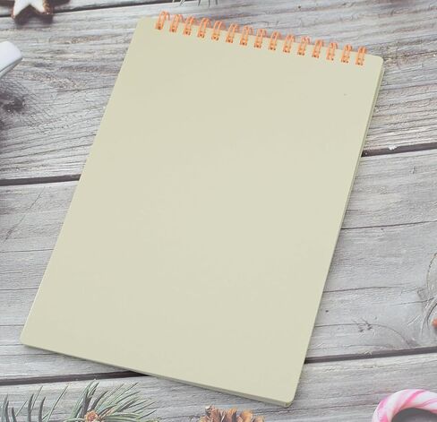 YIKANGHENG 4 Pcs A5 Size Top Bound Spiral Notebook, 8.3 In x 5.9 In Thick Plastic Hardcover 7mm College Ruled 80 Sheets/160 Pages for Study and Notes (dark) in Saudi Arabia