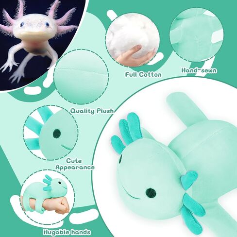 Huggers Axolotl ، صفعة Axolotl المحشو ، كتاب لطيف للكتاب الحيوان الصديق ، ألعاب Axolotle ممتعة للبنين والبنات. (الأرجواني) in Kuwait