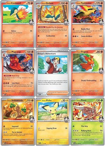Ethan’s Card Lot x9 – Destined Rivals – Pokemon – Typhlosion Pichu Pinsir Adventure – 034/182 in Saudi Arabia