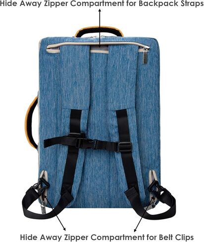 Hybrid Convertible Water Resistant 13" Laptop Work Backpack Shoulder Messenger for Business Executives, Professionals, Travel in Kuwait