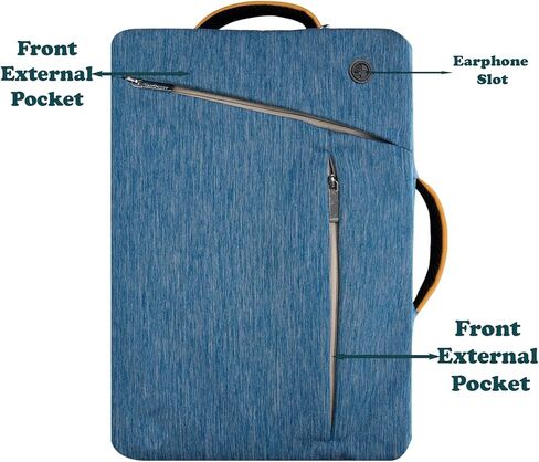 Hybrid Convertible Water Resistant 13" Laptop Work Backpack Shoulder Messenger for Business Executives, Professionals, Travel in Kuwait