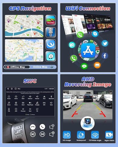 Hikity 10.1 "ستيريو سيارة أندرويد لهوندا أكورد 7th 2003-2007 لاسلكي Carplay أندرويد تلقائي نظام تحديد المواقع والملاحة ستيريو بلوتوث سيارة استقبال الصوت شاشة تعمل باللمس in Kuwait