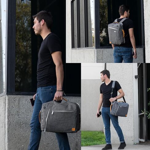 Hybrid Convertible Water Resistant 13" Laptop Work Backpack Shoulder Messenger for Business Executives, Professionals, Travel in Kuwait