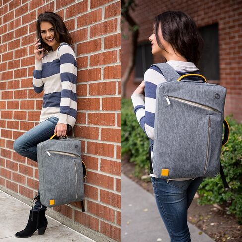 Hybrid Convertible Water Resistant 13" Laptop Work Backpack Shoulder Messenger for Business Executives, Professionals, Travel in Kuwait