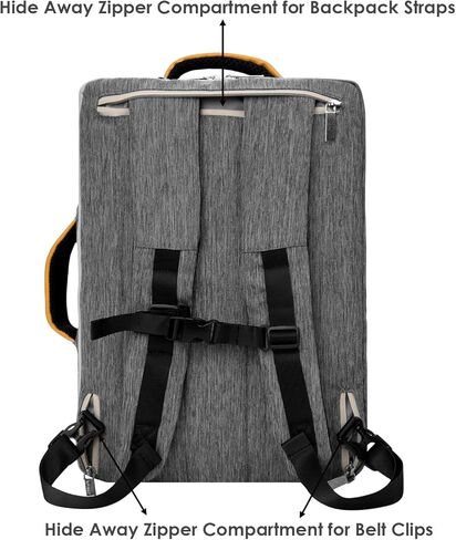 Hybrid Convertible Water Resistant 13" Laptop Work Backpack Shoulder Messenger for Business Executives, Professionals, Travel in Kuwait