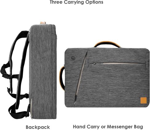 Hybrid Convertible Water Resistant 13" Laptop Work Backpack Shoulder Messenger for Business Executives, Professionals, Travel in Kuwait