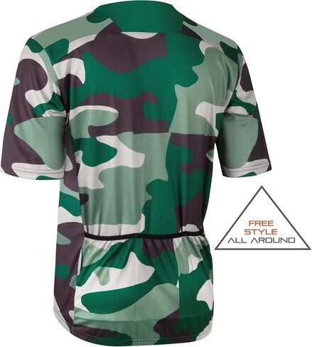 CEROTIPOLAR Men's Loose Fit Cycling Jersey Bike Shirts 3 Rear Pockets Wicking, Breathable, Fast Dry in Saudi Arabia
