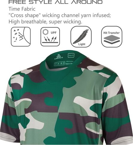 CEROTIPOLAR Men's Loose Fit Cycling Jersey Bike Shirts 3 Rear Pockets Wicking, Breathable, Fast Dry in Saudi Arabia