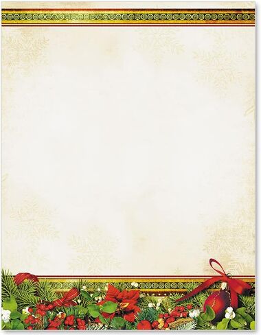 Paperdirect A King Is Born Nativity Christmas Holiday Winter Theme Paper Stationery, Border Paper, Letterhead 8.5 x 11, 25 sheets, Elegant Premium Writing Paper, Decorative Printer Paper in Saudi Arabia
