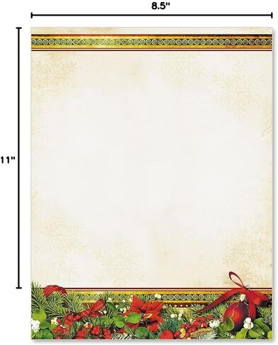 Paperdirect A King Is Born Nativity Christmas Holiday Winter Theme Paper Stationery, Border Paper, Letterhead 8.5 x 11, 25 sheets, Elegant Premium Writing Paper, Decorative Printer Paper in Saudi Arabia