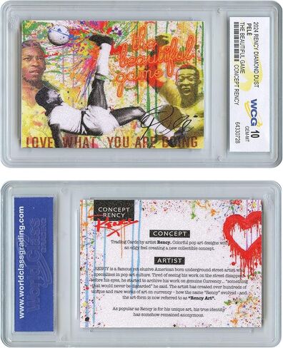 WCG 2024 Pele Soccer The Beautiful Game Diamond Dust Rency Card - Graded Gem-Mint 10 in Kuwait