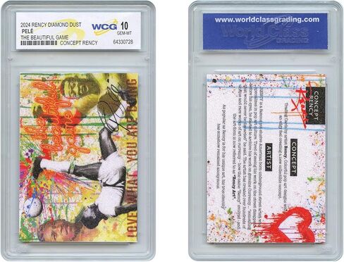 WCG 2024 Pele Soccer The Beautiful Game Diamond Dust Rency Card - Graded Gem-Mint 10 in Kuwait