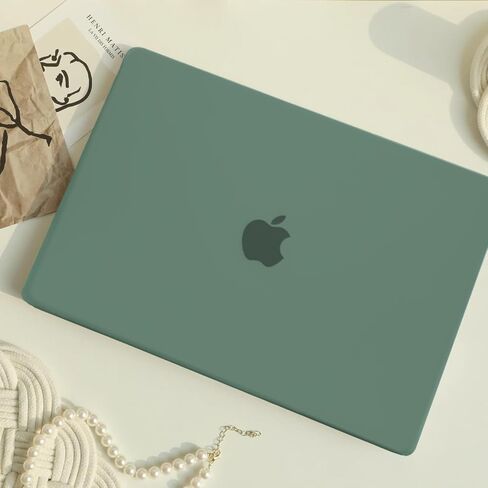متوافق مع Macbook Air 13 Inch Case M1 2021 2020 2019 2018 (A2337 A2179 A1932) ، غلاف مفاتيح واقية من لوحة المفاتيح+لوحة شاشة Macbook Air 13.3 بوصة أخضر in Saudi Arabia