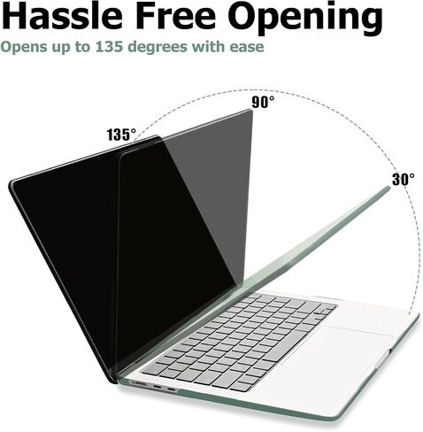 متوافق مع Macbook Air 13 Inch Case M1 2021 2020 2019 2018 (A2337 A2179 A1932) ، غلاف مفاتيح واقية من لوحة المفاتيح+لوحة شاشة Macbook Air 13.3 بوصة أخضر in Saudi Arabia