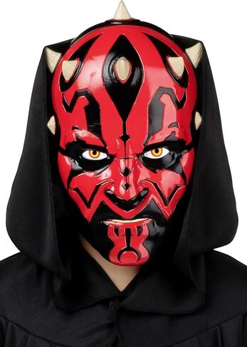 Star Wars Darth Maul Official Youth Halloween Costume - Premium Quality Tunic, Pants, Belt, Hooded Cloak and Plastic Mask in Kuwait