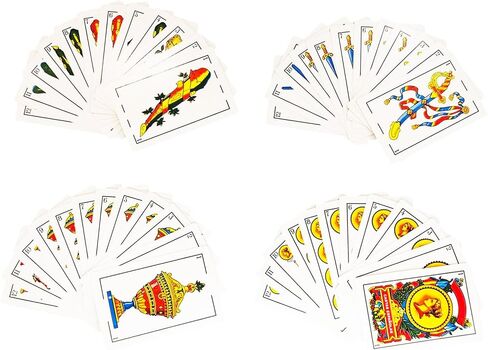 12 طابقًا من أوراق اللعب الإسبانية ، Barajas Españolas Originales - 12 Pack Cartas Españolas Originales Briscas Cards Puerto Rico ، لعبة Mexican Play Cards | البطاقات الإسبانية سطح السفينة in Kuwait