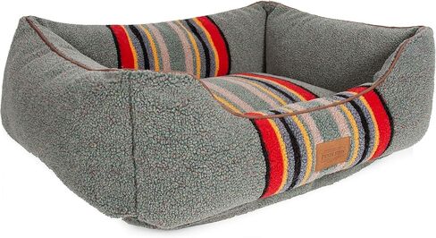 Pendleton Vintage Camp Berber Kuddler Dog Bed - Umber, X-Large (42" w x 30" d x 10½"h) in Saudi Arabia
