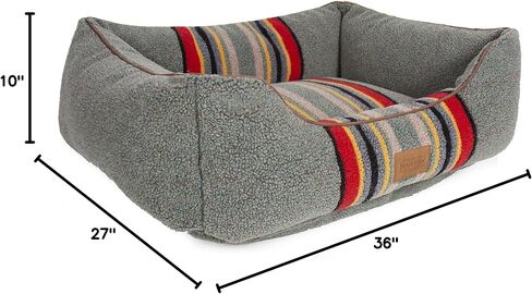 Pendleton Vintage Camp Berber Kuddler Dog Bed - Umber, X-Large (42" w x 30" d x 10½"h) in Saudi Arabia