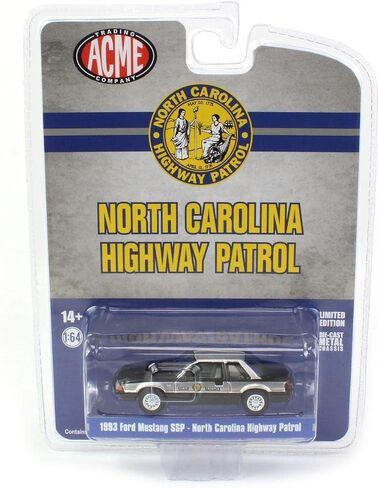 Greenlight 1/64 1993 Ford Mustang SSP North Carolina Highway Patrol Car Acme Exclusive GL51495 in Saudi Arabia